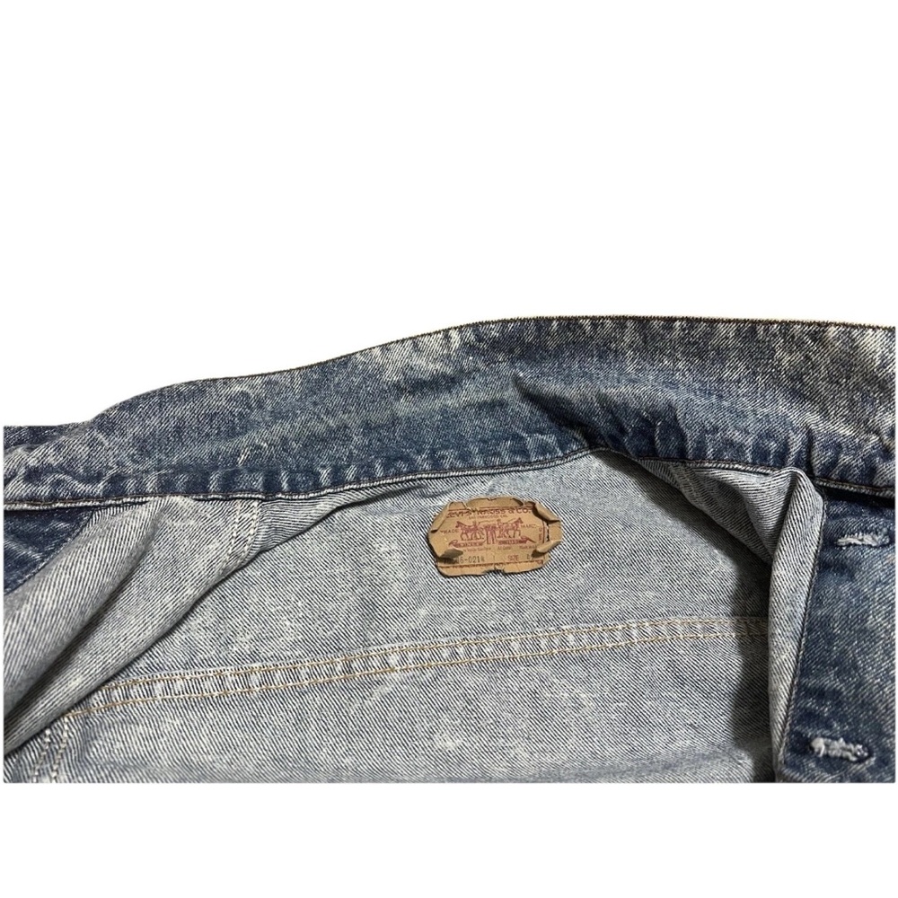Vintage 80s Levis 70506 0214 Acid Wash Denim Trucker Jacket Men Size 42 USA Made - Picture 6 of 14